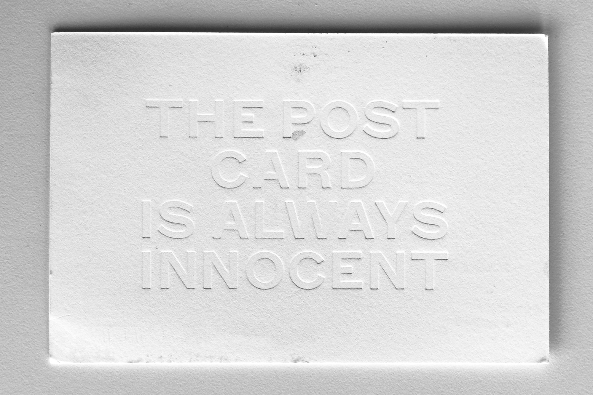 Simon Cutts | blind embossing